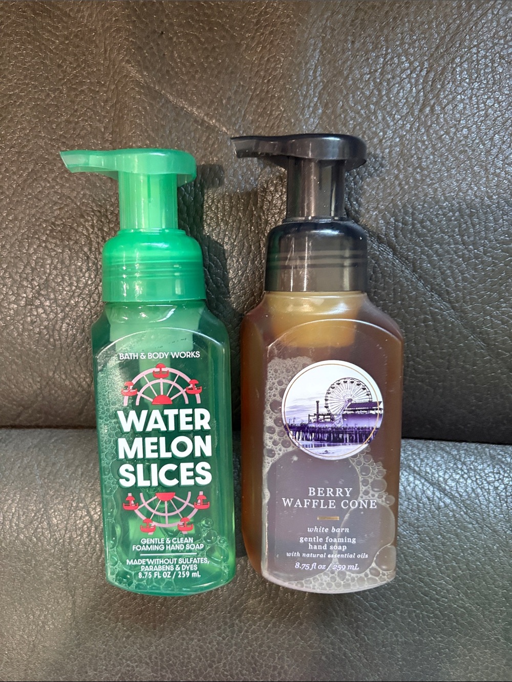 Bath and body foam soap in Berry waffle cone and watermelon slices